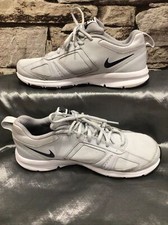 NIKE T Lite XL Light Grey & White Textile & Leather Running Trainers Size 6 New