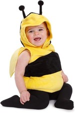 Dress Up America Kids Little Bee Fuzzy Costume , size 12-24 months, new , open p