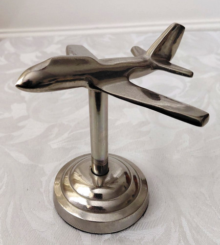 Chrome aeroplane model - chrome,