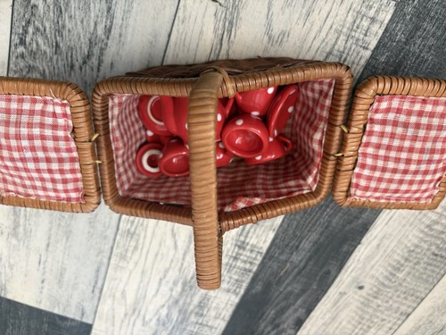 Wicker picnic basket set with - wicker,