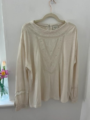 Wrap london cream embroidered - wrap,