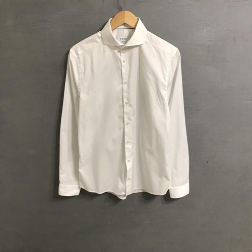 Men eton shirt white cotton - men,