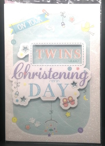 Christening your twins - twins, card