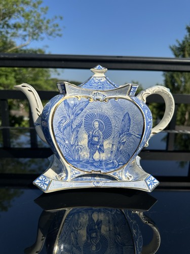 Antique chinoiserie teapot - teapot, &