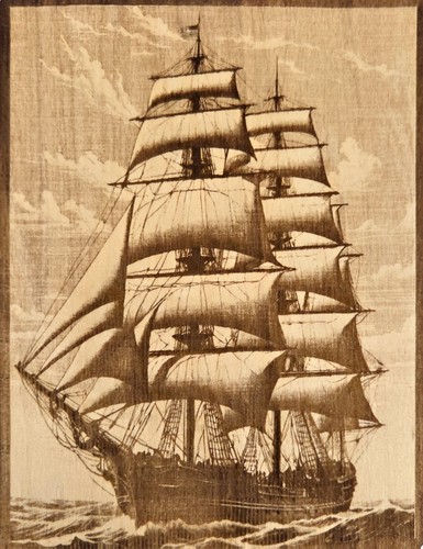 Laser engraved wooden plaque - wooden,