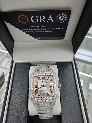 Moissanite watch steel - moissanite, st.steel