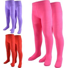 A2Z 4 Kids Girls 2 Pack Fleece Lined Thermal Tights Warm Cold Weather Pant