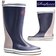Seafarer Mens Grey Wellie Boating Sailing Wellington Waterproof Boots Outdoor Sz