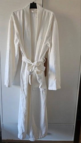 White waffle cmfrt robe - white,