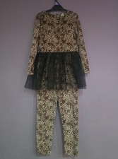 Haloween Animal Print One piece Dress Up NWOT AGE 7