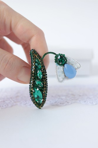Snowdrop pin embroidered - snowdrop,