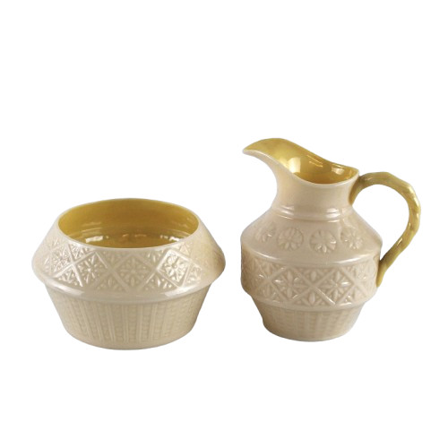 Belleek cream jug and sugar - belleek,