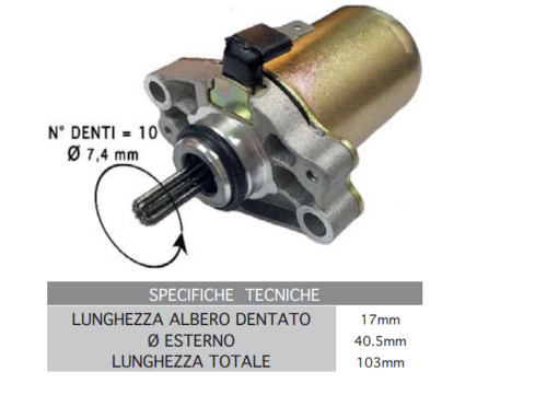 Starter motor italjet formula - italjet,
