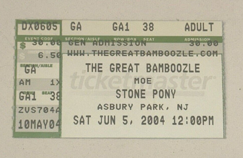 Moe bamboozle concert ticket - concert,
