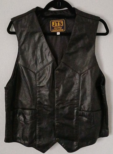 Vintage black leather jts mens - vintage,