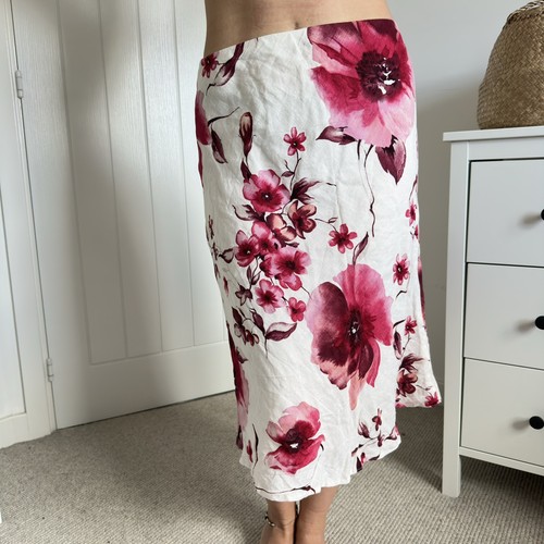 Vintage skirt pink - pink, white