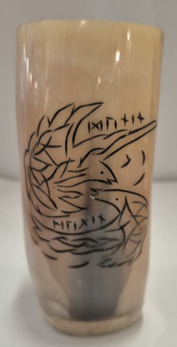 Buffalo horn mug with - buffalo,