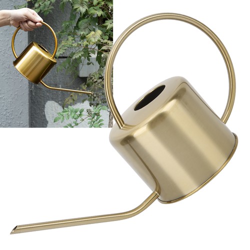 Brass watering can plant - brass,