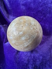 Ornate Wooden Decorative Sphere/Ball 10cm Diameter