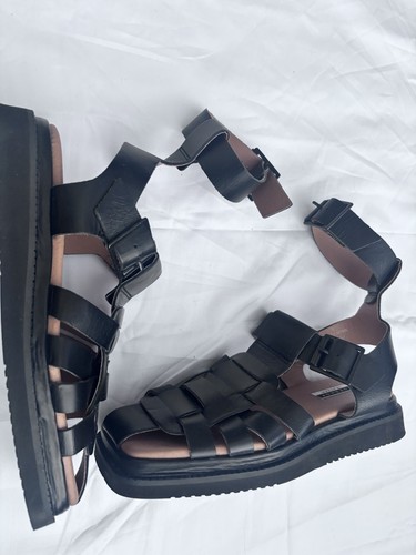 Topshop via asos black leather - via,