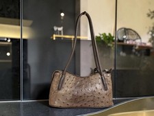 Vintage Brown Genuine Ostrich