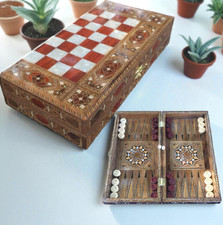 Backgammon Chess Set Handmade