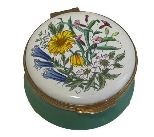 Crummles enamel box flowers - enamel,