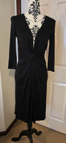 Silk jersey little - black, dress