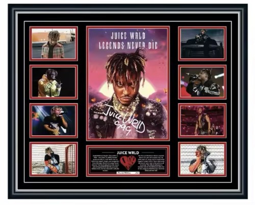 Juice wrld signed canvas - wrld, a4