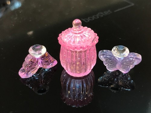 Doll house perfume bottles - 2x,