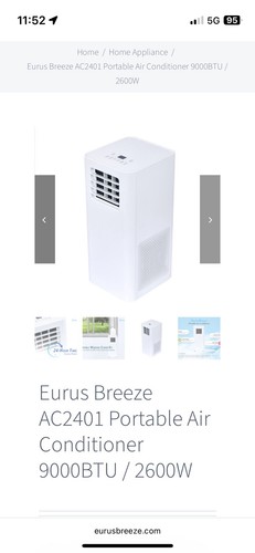 Eurus breeze ac2401 portable - eurus,