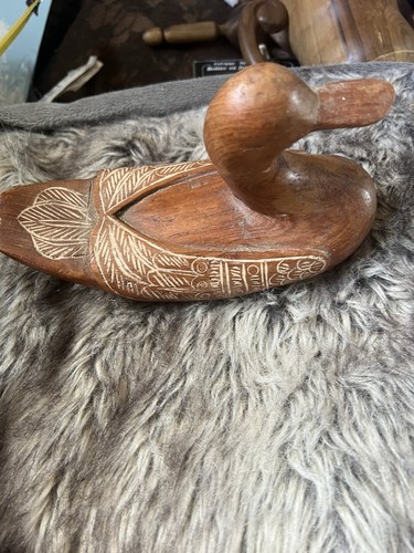 Vintage hand carved wooden - vintage,