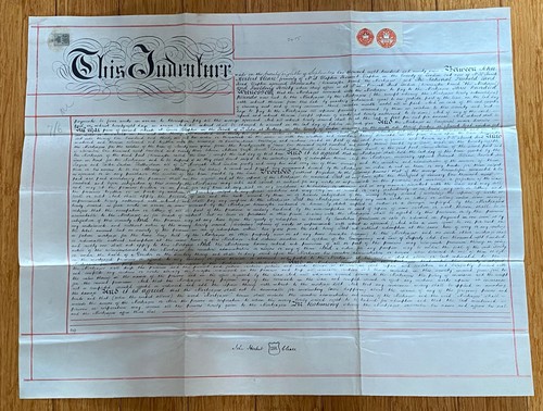 Victorian vellum indenture - victorian,