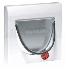 Petsafe Staywell White Manual 4-Way Locking Classic Cat Flap - With Fixed Tunnel