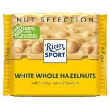 Ritter Sport White Whole Hazelnuts Chocolate Bars 100g