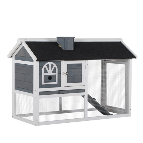Rabbit hutch grey fir - rabbit, wood