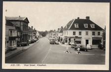 Postcard Alresford nr Winchester Hampshire motor cars West Street RP