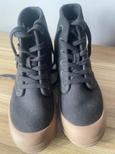 Aigle black canvas upper boots - black,