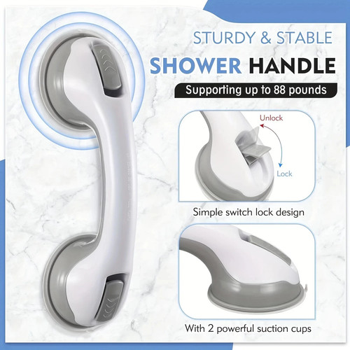 Non slip suction grab handle - suction,