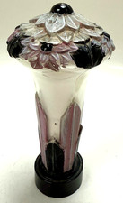 Art Deco Glass & Bakelite Zenobia Devon Violets Talc Holder Dispenser & Contents