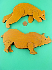 Wooden animals 1930s handmade
