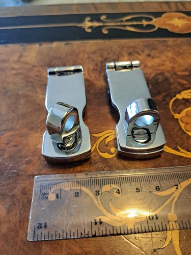 Pair hasp staple - of,