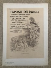 Original Lithograph: Maitres De L'Affiche, Pl 142, Willette, Exposition Internat