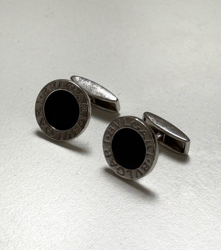 Bvlgari black onyx cufflinks - black,