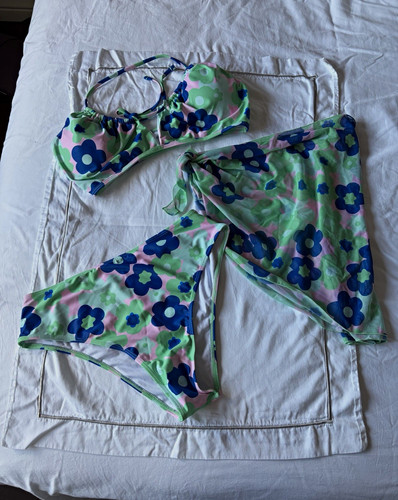 Shein green blue - floral, 3