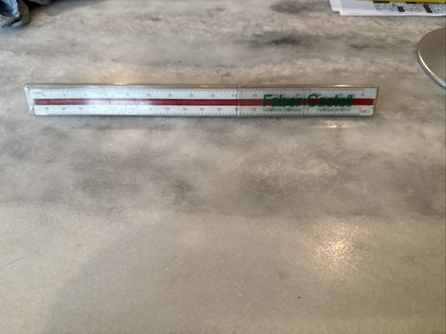 Vintage triangle ruler w - ruler, a.