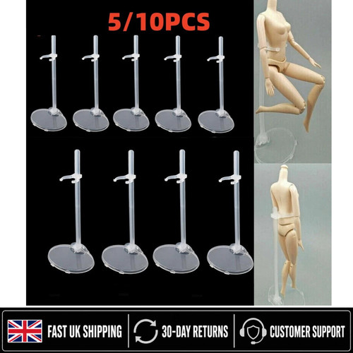 10pcs clear doll - clear, stand