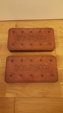 Two Novelty Large Bourbon Biscuit Empty Tin X2 Storage Crafts Photos paperwork