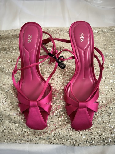 Zara size hot pink strappy - 3,
