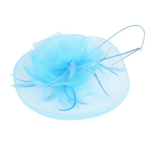 Flower feather fascinator - flower,